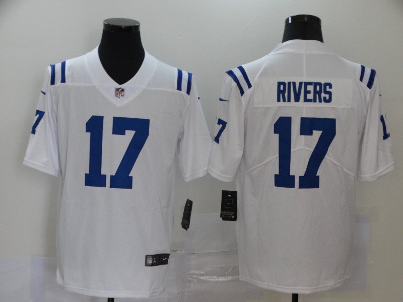 Men's Indianapolis Colts Philip Rivers #17 White Jersey